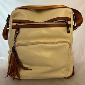 CLUCI Backpack Purse Cream Colored